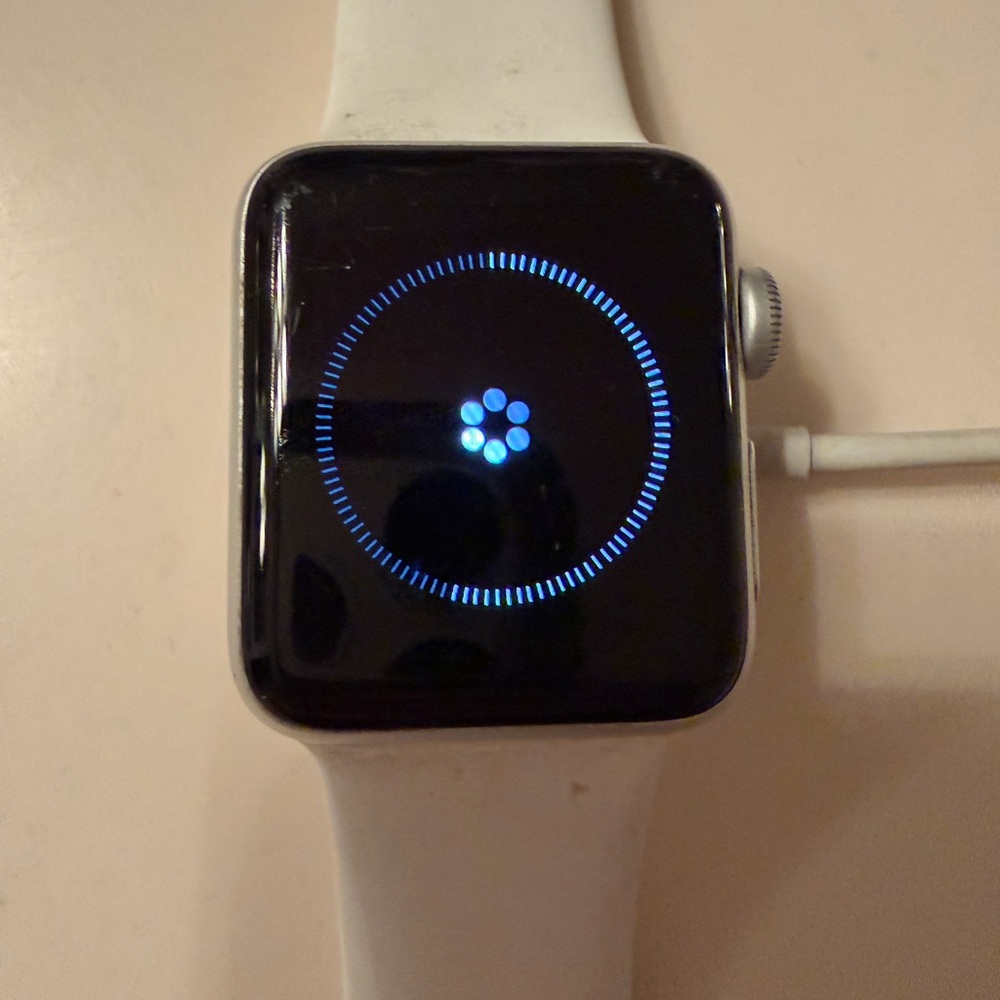 Apple series 2 watch, size 38mm with White Band